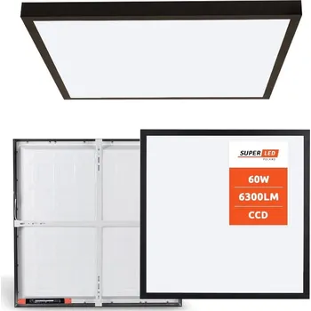 Stropní Svítidlo čtvercový SuperLED 60 x 3,8 cm černý