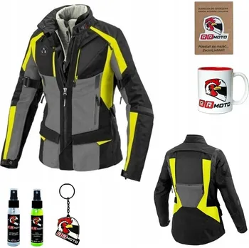 Moto bunda Dámská textilní motocyklová bunda Spidi 4Season Evo Lady černo-šedá-fluo S