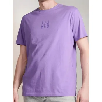 Dámské oblečení Sinsay - Bavlněná košilka s potiskem - fialová - 9330I-48X - 9330I-48X-XS