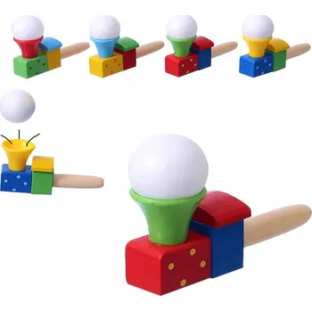 Obraz ASKATO Dřevěná lokomotiva foukací harmonika