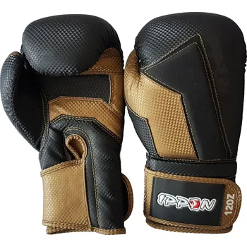 Boxerské rukavice BOXERSKÉ RUKAVICE IPPON GOLD Barva: Černá, Velikost: 10oz