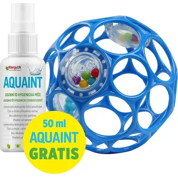 OBALL Hračka Oball RATTLE 10cm Blue 0m+ DÁREK Aquaint čisticí voda 50ml