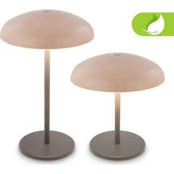 Lampička BRILONER Caxa stolní lampa - 2,8W, 300lm, bezdrátová, IP44, LED, stmívatelná, dotykový vypínač, béžová/antracit - BRILO BRILO 7573011