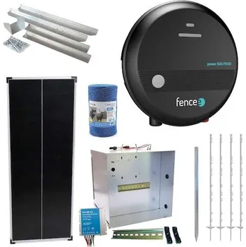 Pro koně Expert sada solární ohradník - Kompletní přenosná schránka + 5J zdroj, panel 100 W, lanko 3 mm