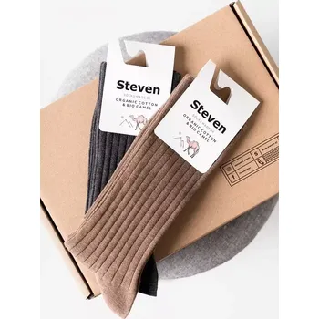 Pánské oblečení Ponožky Steven art.053 Organic Cotton & Bio Camel 35-40 džínová melanž 35-37