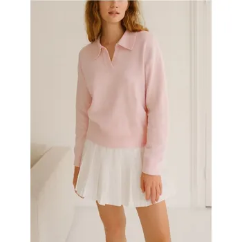 Oblečení a móda Sinsay - Svetr s límcem - pastelová růžová - 133IJ-03X - 133IJ-03X-XL