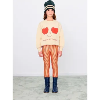 Dívčí legíny Dětské legíny Tinycottons STRIPES SHINY LEGGINGS AW25.331 oranžová 22X, vel. 104