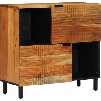 Komoda Obdélníkový bufet hnědý z masivního akáciového dřeva 80 x 33 x 75 cm