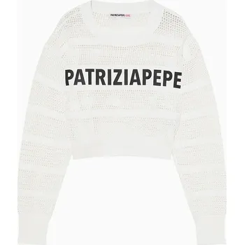 Dívčí svetr Dětský svetr Patrizia Pepe W146 7K0056 bílá 00X, vel. 130