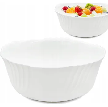 SALÁTOVÁ MÍSA BÍLÁ OPÁLOVÁ HLUBOKÁ MISKA 23 CM MISKA KULATÁ TALÍŘ NA POLÉVKU