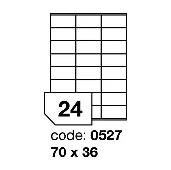 Kancelář Samolepící etikety Rayfilm Synthetic 70x36 mm 50 archů, matné PE, R0503.0527B