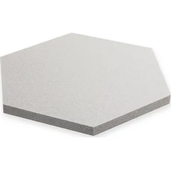 Obraz Světle šedý hexagonální akustický panel z polyuretanu tlumící nadměrný hluk