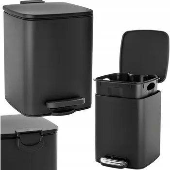 Odpadkový koš Kancelářský/koupelnový odpadkový koš 6 LITRŮ s pomalu padajícím víkem