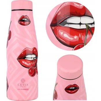 Termoska Růžová TERMOSKA 500 ml na kávu, čaj, nerezová ocel, nepropustná