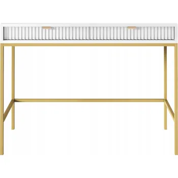 Toaletní stolek Moderní Toaletní Stolek do ložnice Crow T104 / Bílý + zlatý rám