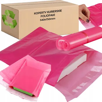 Obálka PLASTOVÉ OBÁLKY RŮŽOVÉ TMAVĚ RŮŽOVÉ FUCHSIOVÉ 540x750 XXL 50 Ks