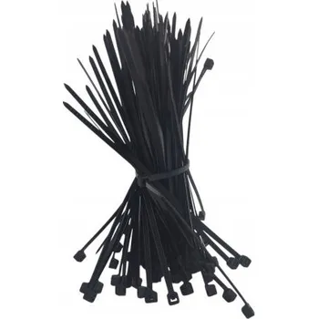 Organizace kabelů Černé kabelové stahovací pásky 3,6 x 150 mm 100 ks , stahovací pásky