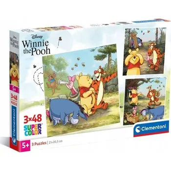 Puzzle Puzzle medvídek Pú a jeho přátelé 3x48 25063 Clementoni 3v1