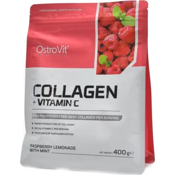 Kloubní výživa Ostrovit Collagen + vitamin C 400 g malinová limonáda s mátou