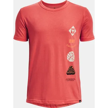 Pánské tričko Under Armour Tričko Pjt Rck Show Your Fam SS-ORG - Kluci Under Armour růžová 3284943