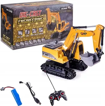 autíčko SUPER BAGR NA DÁLKOVÉ OVLÁDÁNÍ, VELKÝ BULDOZER, OVLADAČ JOJOY