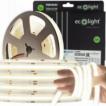 LED páska LED pásek COB 7W/m 630lm/m 320LED/m 24V 4000K neutrální bílá IP20, 5m role