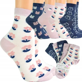 Dámské ponožky Ponožky ponožky z bavlny, barevné, velikost 31-34