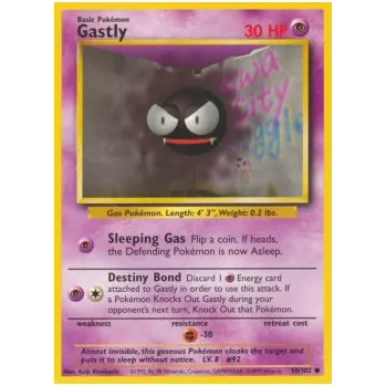 Karetní hra Pokémon BS 050/102 Gastly - Base Set Stav: Excellent