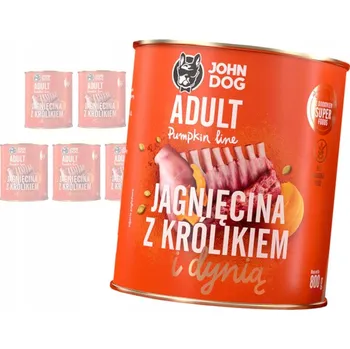 Krmivo pro psa John Dog Pumpkin Line Krmivo mokrá pro psa jehněčí králík dýně 6x800g