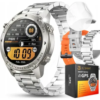 Hodinky Chytré Hodinky JG Smart JGR56 GPS stříbrné