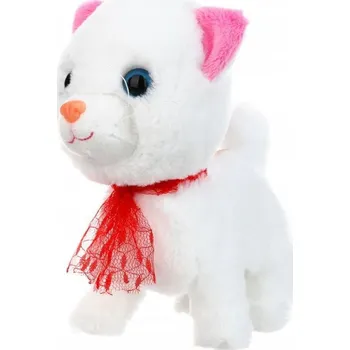 plyšák SMILY PLAY Kočka kotě bílá chodí mňouká