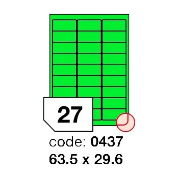 Samolepící etiketa Samolepící etikety Rayfilm Office 63,5x29,6 mm 100 archů, matně zelená, R0120.0437
