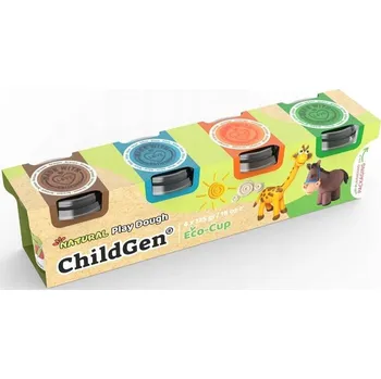 Obraz ChildGen, Přírodní modelína hnědá, modrá, oranžová, zelená