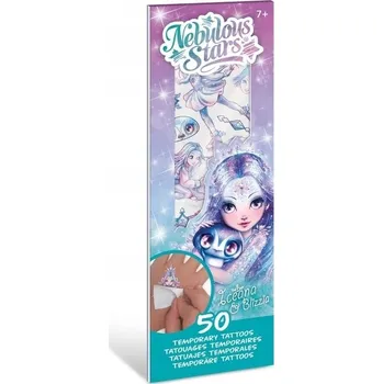 Odstranitelné tetování Smyvatelné tetování pro děti 7+ LESKLÉ 50 ks Ledové Nebulous Stars
