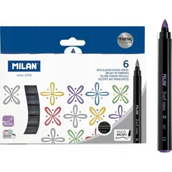 Fixky MILAN se štětcovým Fixy , 6 barev