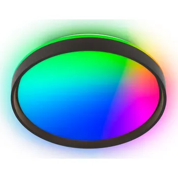 BRILONER Jus stropní svítidlo pr.48 cm - 44W, 4800lm, LED, stmívatelné, dálkový ovladač, RGBIC, CCT, černá/bílá - BRILO BRILO 3944015