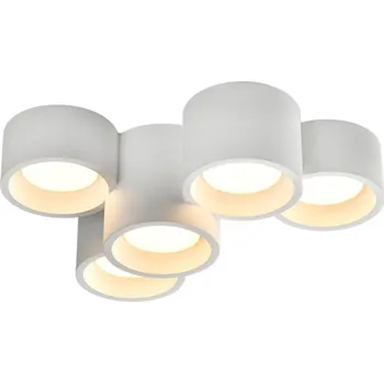 ACA Lighting stropní sádrové svítidlo GENI kulaté bílé 5xGX53 G96015