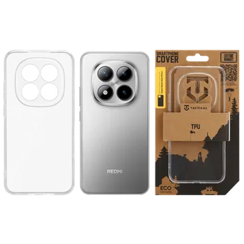 Pouzdro na mobilní telefon Zadní kryt Tactical TPU pro Xiaomi Redmi Note 15 Pro+, transparentní