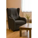 FALCO Relaxační křeslo ušák René potah Aston Potah: Aston 6 šedohnědá