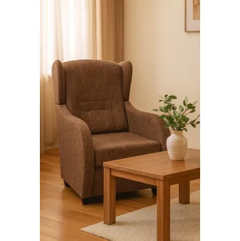 Křeslo FALCO Relaxační křeslo ušák René potah Lucia Potah: Lucia 26 hnědá