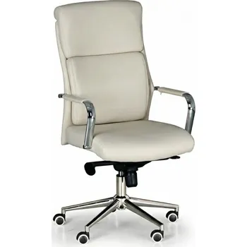 Kožené kancelářské křeslo VIRO, pravá kůže, béžová