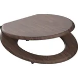 WC sedátko se zpomalovacím mechanismem SOFT-CLOSE DARK WOOD MDF
