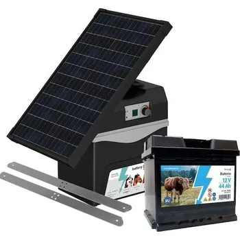 Ohradník Bateriový zdroj fencee battery DUO BD10 + solární panel 30 W + konzole + baterie 44 Ah