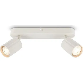 BRILONER Skaft stropní bodové svítidlo - GU10 patice, max. 9W, nastavitelné, starobílá, 2-ramenné - BRILONER BRI 2324026