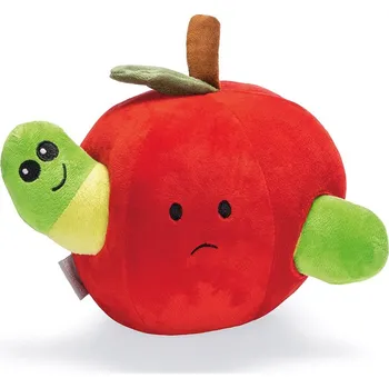 Hračka pro psa Beeztees plyšové jablko s housenkou