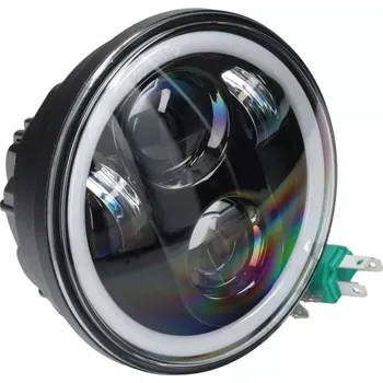 Osvětlení pro motocykl LED parabola do předního světla na motorku 5,75" (155mm - chopper + cruiser), Přední LED světlo na motorku homologované