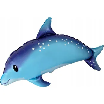 Balónek Delfín Modrý 38" - 96 cm - Flexmetal /BALENÍ