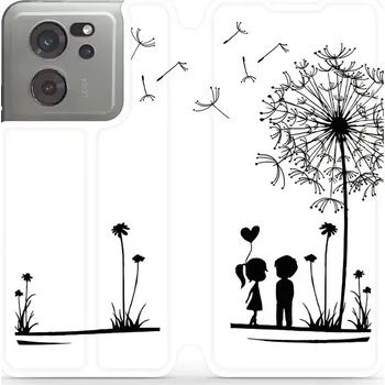 Pouzdro na mobilní telefon Flipové pouzdro Mobiwear - Xiaomi 13T / 13T Pro - MH16P Dvojice s pampeliškou - VÝPRODEJ (Knížkové flip pouzdro, obal, kryt na mobil Xiaomi 13T / 13T Pro - MH16P Dvojice s pampeliškou, materiál Umělá kůže + TPU - ochrana 360°, stojánek, silikonová vanička