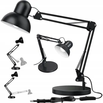 Lampička LED Stolní Lampa Rýsovací Školní na Stůl Nastavitelná Stojací E27