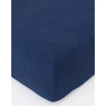 Prostěradlo Froté prostěradlo do postýlky 60 × 120 cm - tmavě modrá